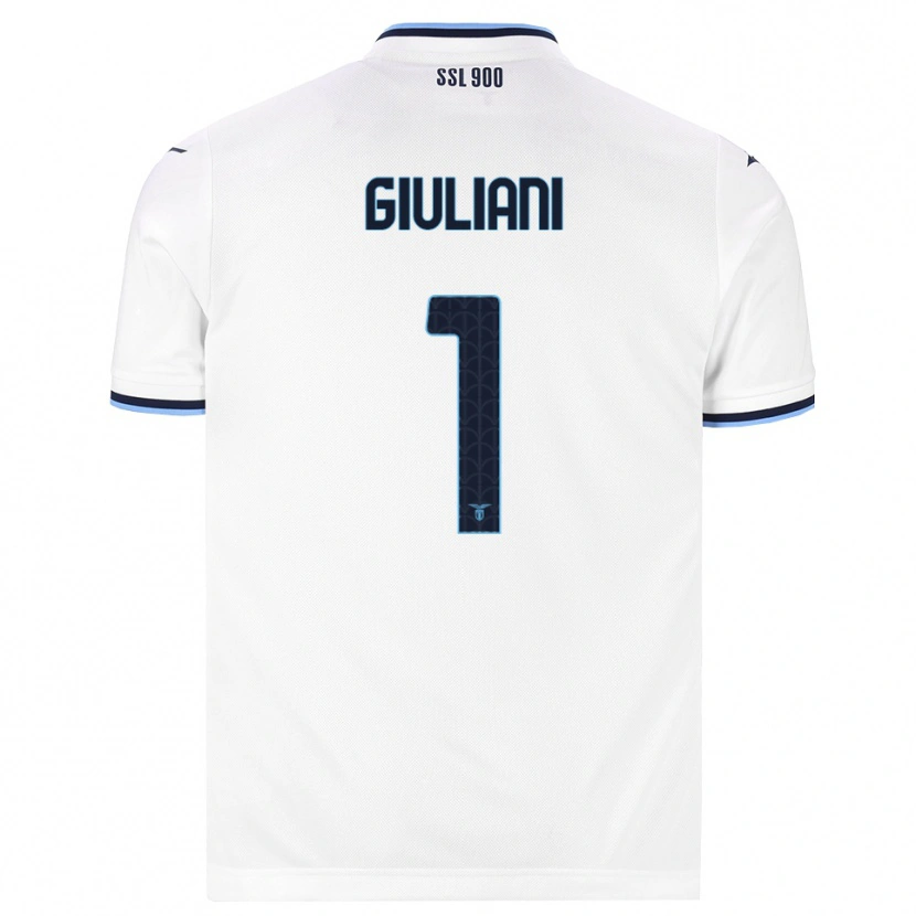 Danxen Niño Camiseta Alessio Giuliani #1 Blanco Azul Marino 2ª Equipación 2026/27 La Camisa