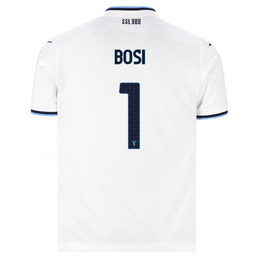 Danxen Niño Camiseta Gioele Bosi #1 Blanco Azul Marino 2ª Equipación 2026/27 La Camisa