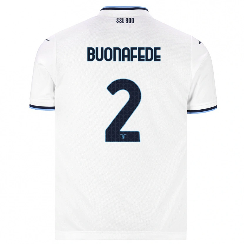 Danxen Niño Camiseta Tommaso Buonafede #2 Blanco Azul Marino 2ª Equipación 2026/27 La Camisa