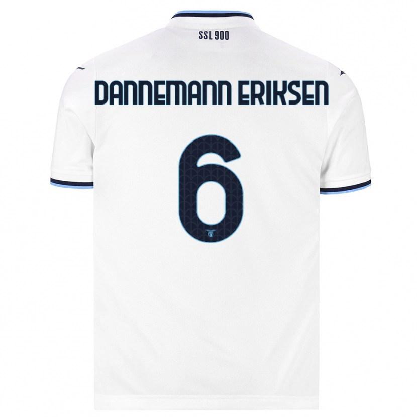Danxen Niño Camiseta Louise Dannemann Eriksen #6 Blanco Azul Marino 2ª Equipación 2026/27 La Camisa