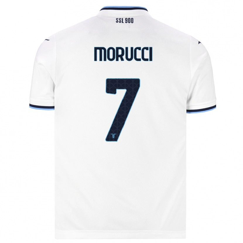 Danxen Niño Camiseta Alessandro Morucci #7 Blanco Azul Marino 2ª Equipación 2026/27 La Camisa