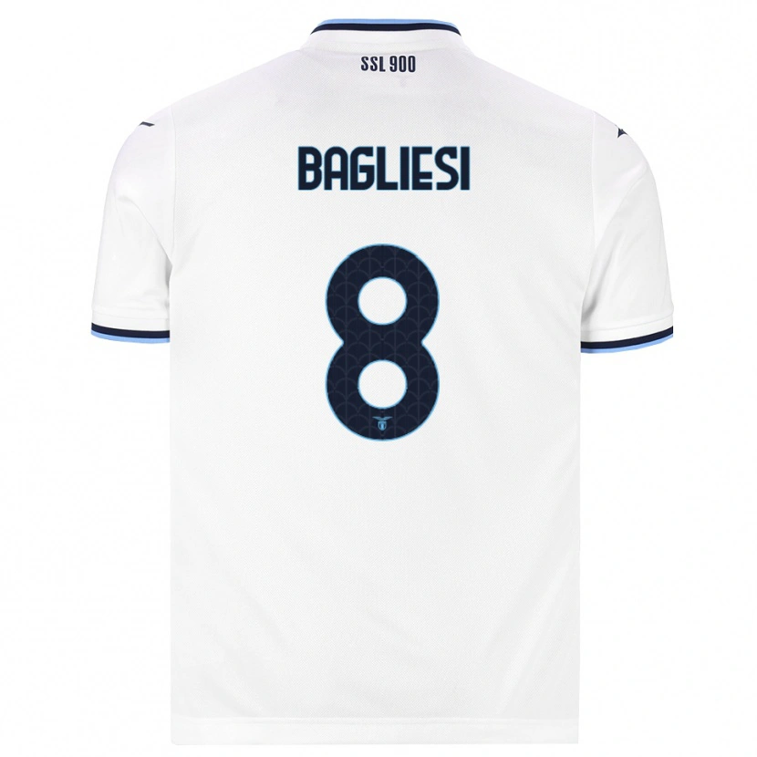 Danxen Niño Camiseta Thomas Bagliesi #8 Blanco Azul Marino 2ª Equipación 2026/27 La Camisa