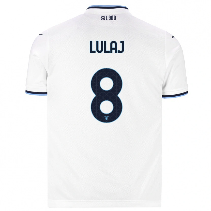 Danxen Niño Camiseta Daniele Lulaj #8 Blanco Azul Marino 2ª Equipación 2026/27 La Camisa