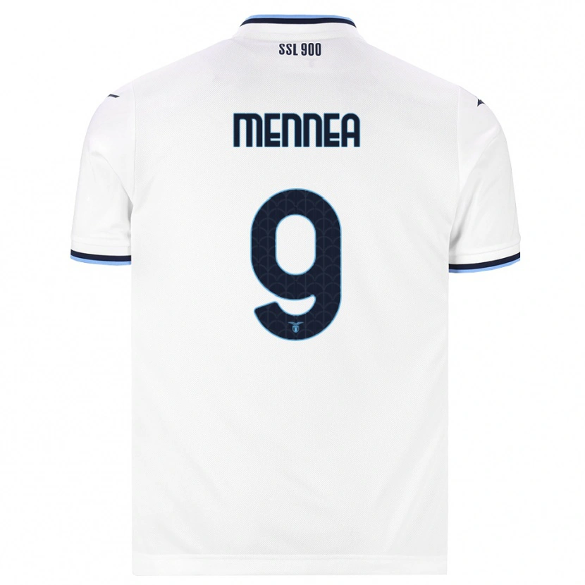 Danxen Niño Camiseta Carmine Mennea #9 Blanco Azul Marino 2ª Equipación 2026/27 La Camisa