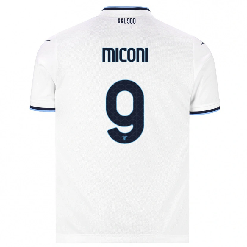 Danxen Niño Camiseta Lorenzo Miconi #9 Blanco Azul Marino 2ª Equipación 2026/27 La Camisa