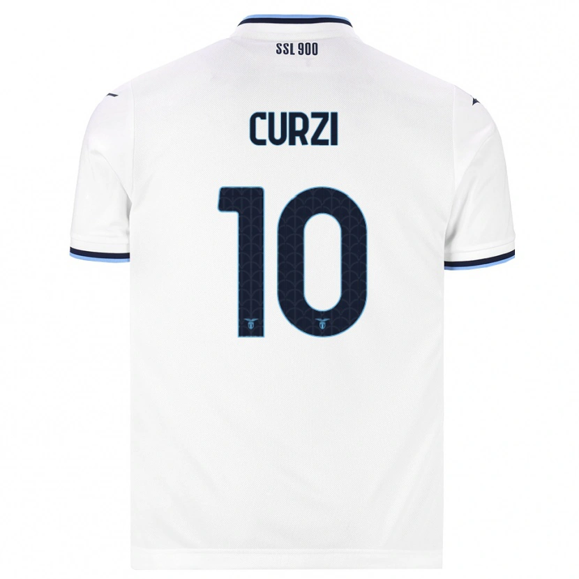 Danxen Niño Camiseta Simone Curzi #10 Blanco Azul Marino 2ª Equipación 2026/27 La Camisa