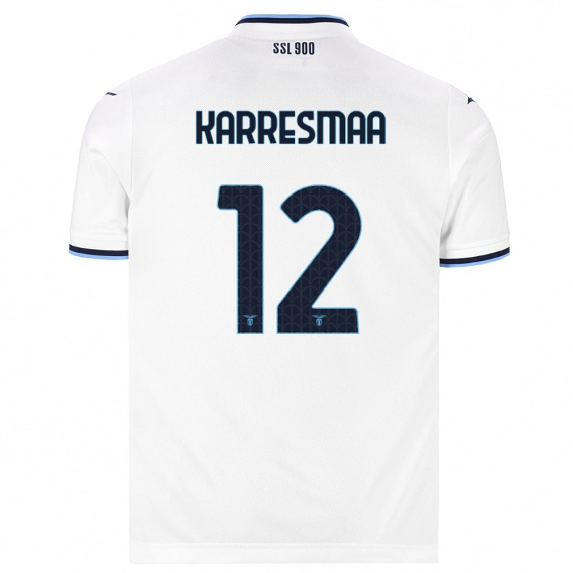 Danxen Niño Camiseta Kerttu Karresmaa #12 Blanco Azul Marino 2ª Equipación 2026/27 La Camisa