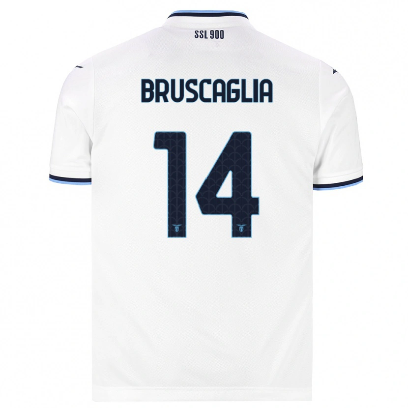 Danxen Niño Camiseta Lukas Bruscaglia #14 Blanco Azul Marino 2ª Equipación 2026/27 La Camisa