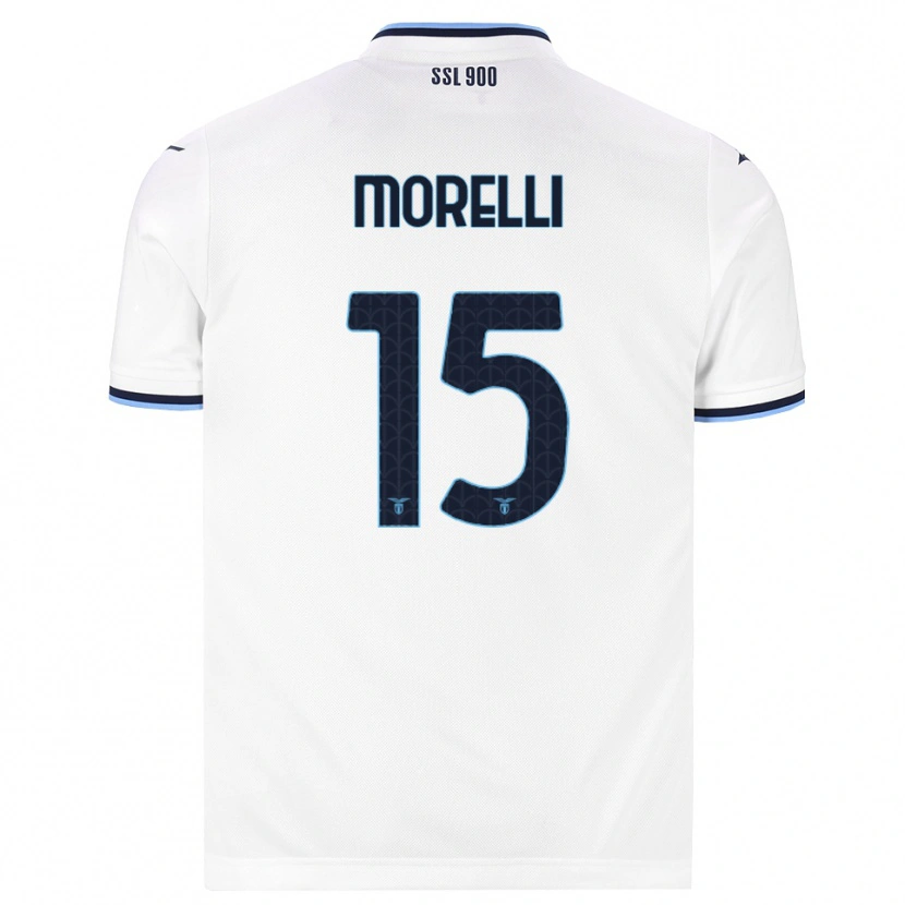 Danxen Niño Camiseta Matteo Morelli #15 Blanco Azul Marino 2ª Equipación 2026/27 La Camisa