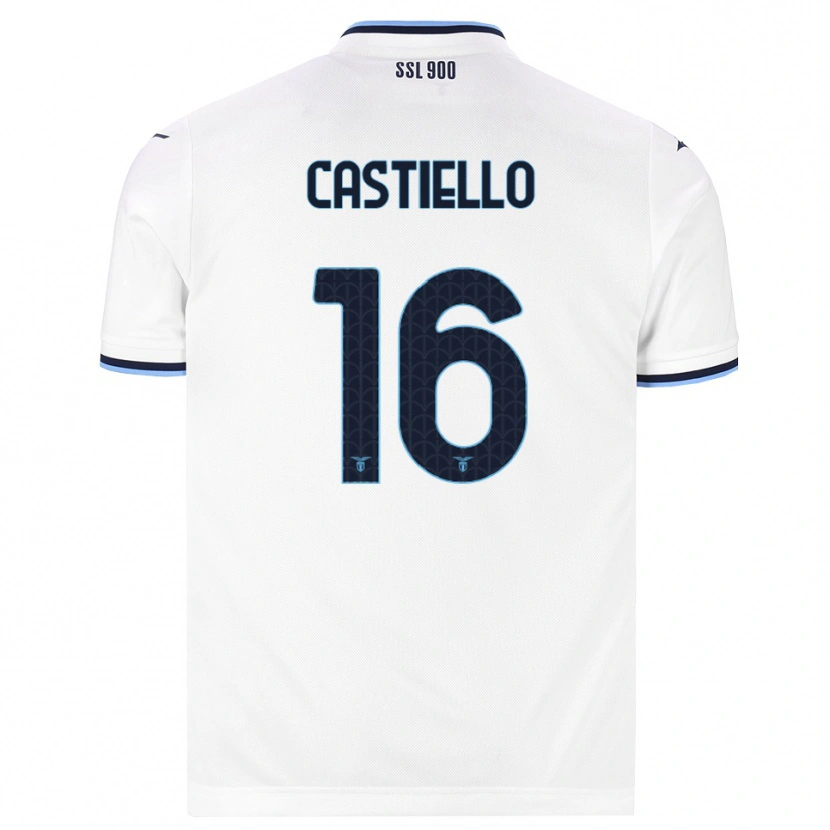 Danxen Niño Camiseta Antonietta Castiello #16 Blanco Azul Marino 2ª Equipación 2026/27 La Camisa
