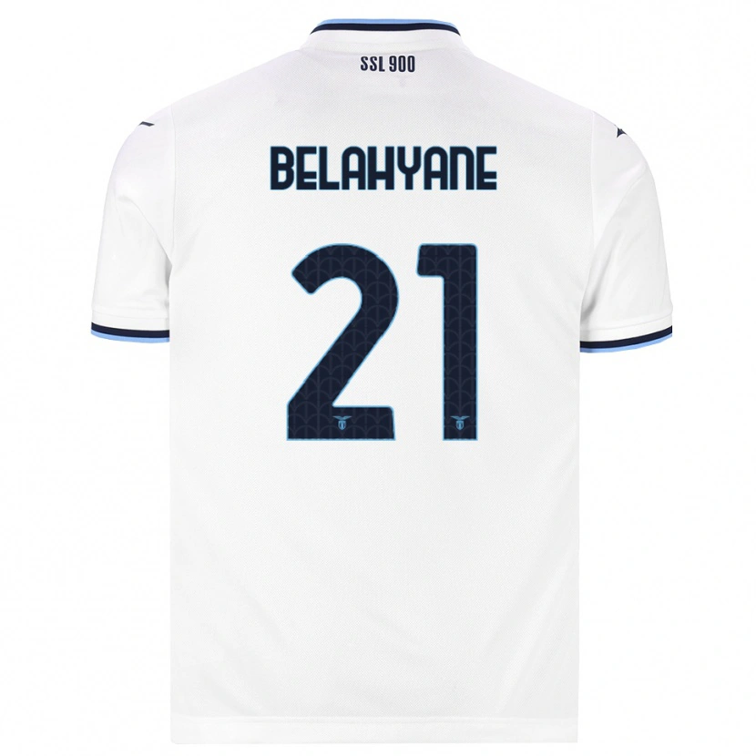 Danxen Niño Camiseta Reda Belahyane #21 Blanco Azul Marino 2ª Equipación 2026/27 La Camisa
