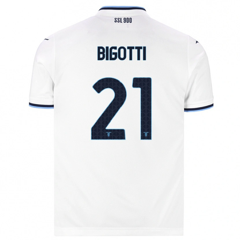 Danxen Niño Camiseta Massimo Bigotti #21 Blanco Azul Marino 2ª Equipación 2026/27 La Camisa