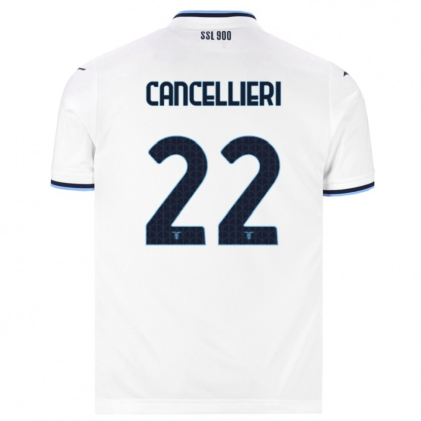 Danxen Niño Camiseta Matteo Cancellieri #22 Blanco Azul Marino 2ª Equipación 2026/27 La Camisa