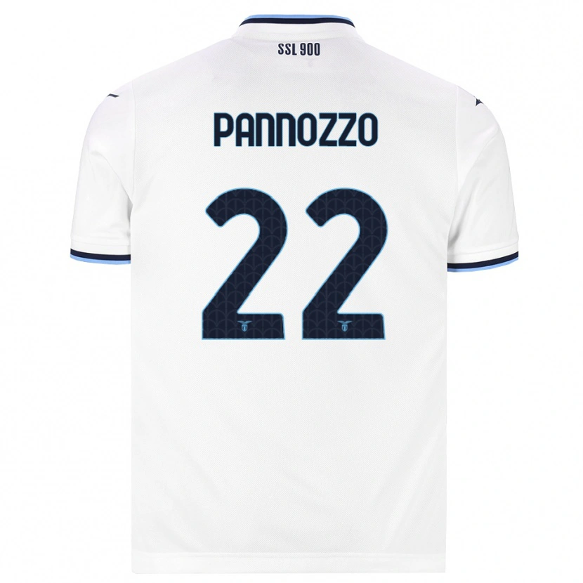 Danxen Niño Camiseta Nicolò Pannozzo #22 Blanco Azul Marino 2ª Equipación 2026/27 La Camisa
