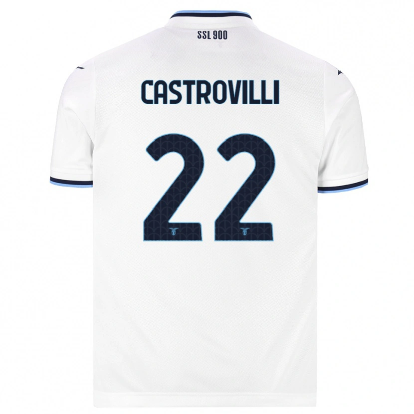 Danxen Niño Camiseta Gaetano Castrovilli #22 Blanco Azul Marino 2ª Equipación 2026/27 La Camisa