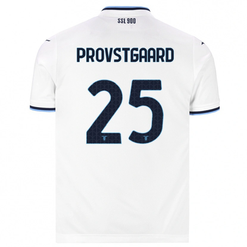 Danxen Niño Camiseta Oliver Provstgaard #25 Blanco Azul Marino 2ª Equipación 2026/27 La Camisa