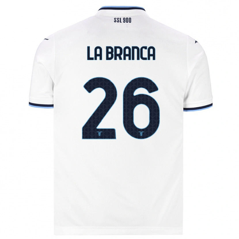 Danxen Niño Camiseta Ruggero La Branca #26 Blanco Azul Marino 2ª Equipación 2026/27 La Camisa