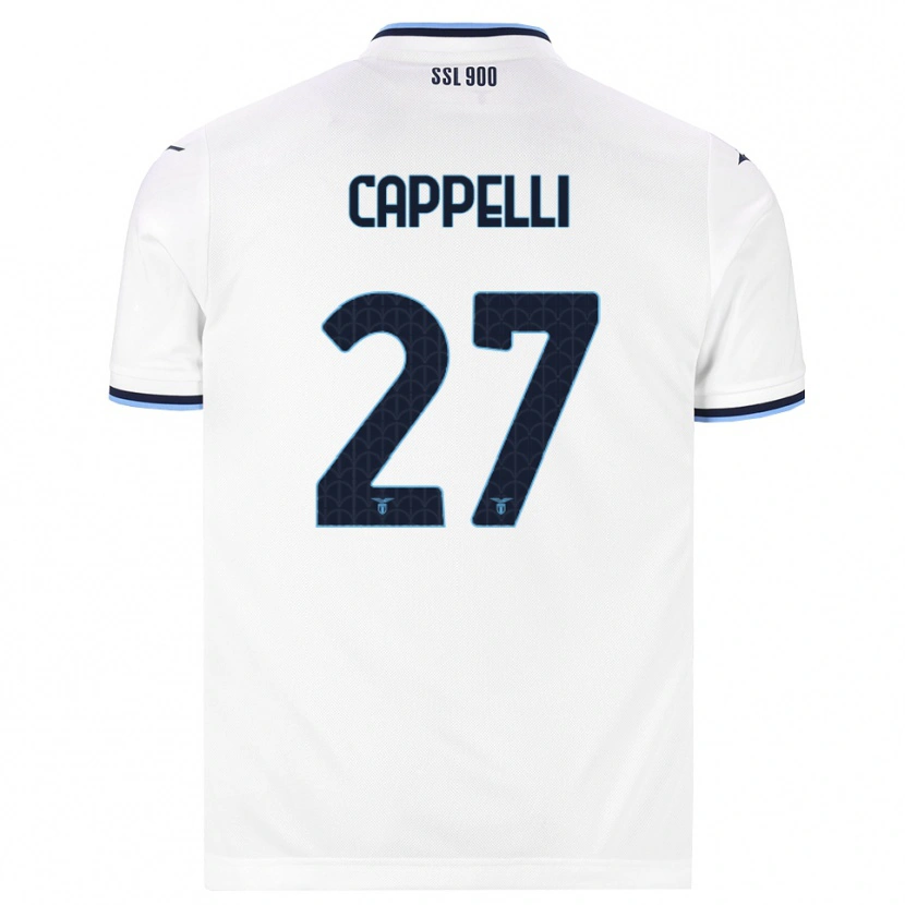 Danxen Niño Camiseta Tommaso Cappelli #27 Blanco Azul Marino 2ª Equipación 2026/27 La Camisa