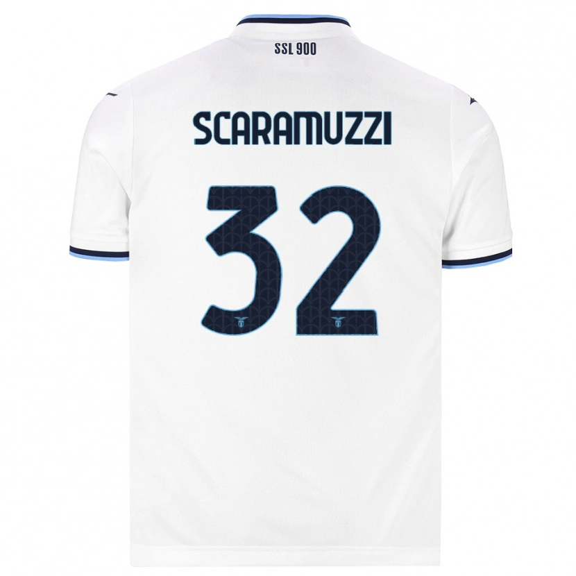 Danxen Niño Camiseta Chiara Scaramuzzi #32 Blanco Azul Marino 2ª Equipación 2026/27 La Camisa