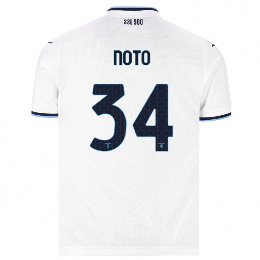 Danxen Niño Camiseta Pierpaolo Noto #34 Blanco Azul Marino 2ª Equipación 2026/27 La Camisa