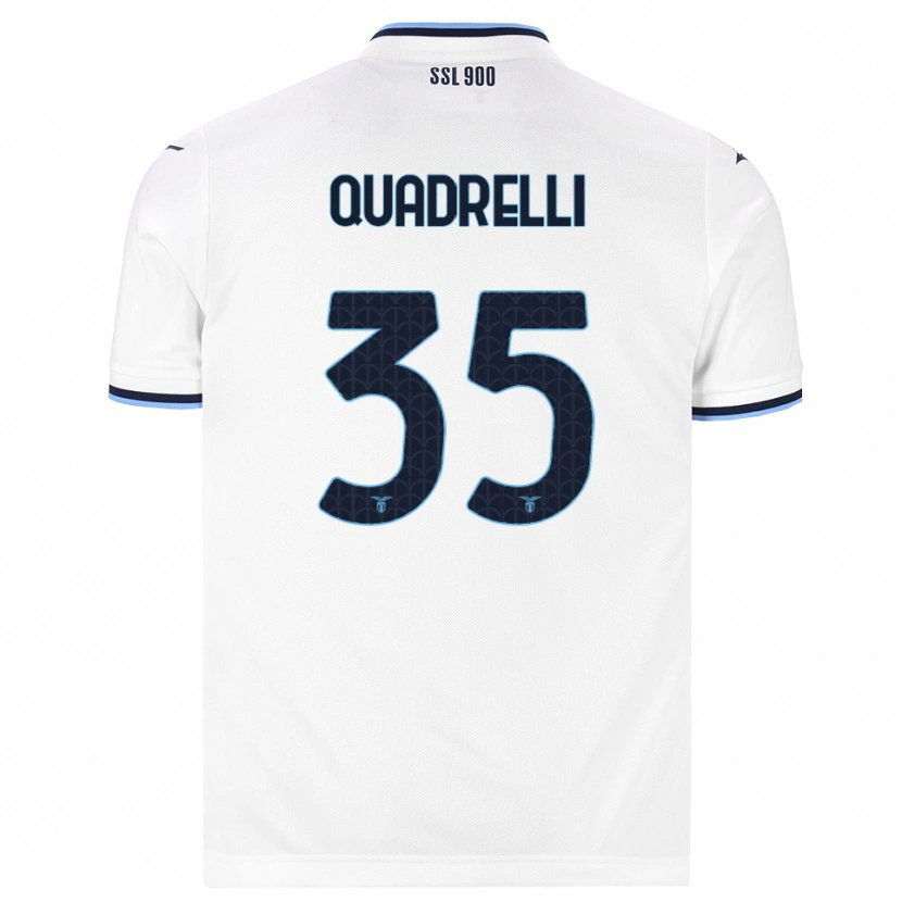 Danxen Niño Camiseta Leonardo Quadrelli #35 Blanco Azul Marino 2ª Equipación 2026/27 La Camisa
