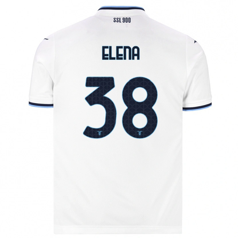 Danxen Niño Camiseta Michele Elena #38 Blanco Azul Marino 2ª Equipación 2026/27 La Camisa