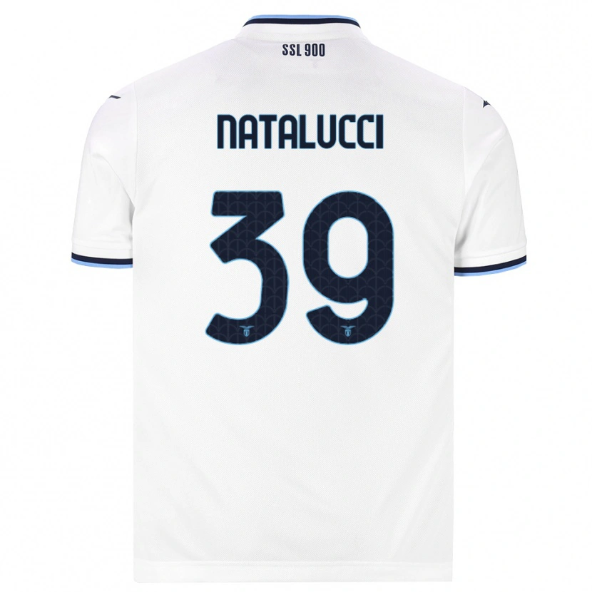 Danxen Niño Camiseta Serena Natalucci #39 Blanco Azul Marino 2ª Equipación 2026/27 La Camisa