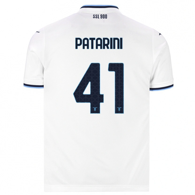 Danxen Niño Camiseta Riccardo Patarini #41 Blanco Azul Marino 2ª Equipación 2026/27 La Camisa