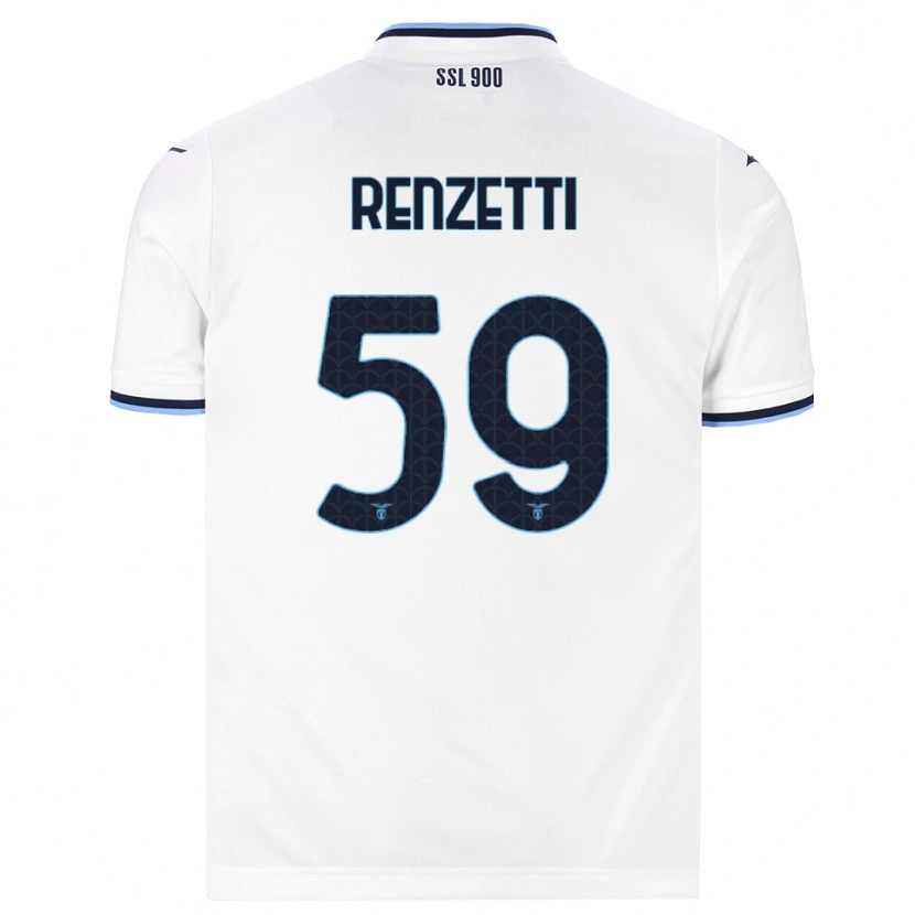 Danxen Niño Camiseta Davide Renzetti #59 Blanco Azul Marino 2ª Equipación 2026/27 La Camisa