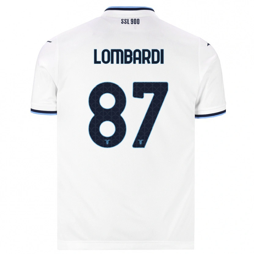 Danxen Niño Camiseta Cristiano Lombardi #87 Blanco Azul Marino 2ª Equipación 2026/27 La Camisa