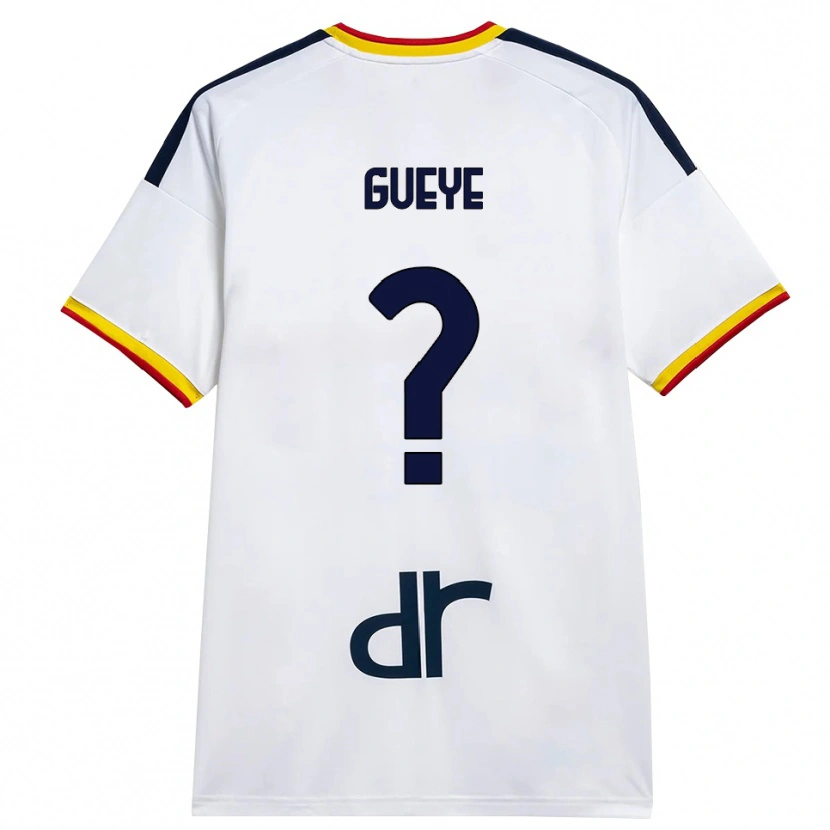 Danxen Niño Camiseta Pape Gueye #0 Blanco Amarillo Rojo 2ª Equipación 2026/27 La Camisa