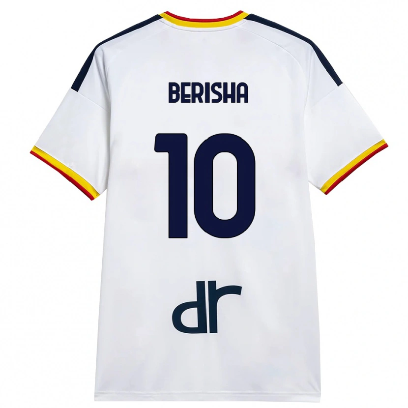 Danxen Niño Camiseta Medon Berisha #10 Blanco Amarillo Rojo 2ª Equipación 2026/27 La Camisa