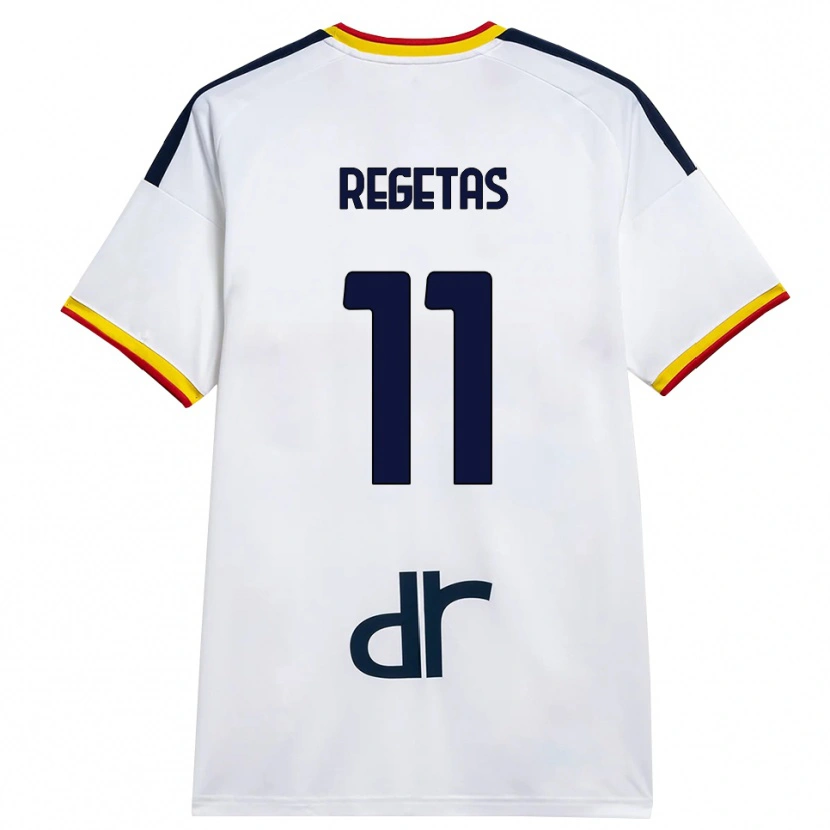 Danxen Niño Camiseta Domagoj Regetas #11 Blanco Amarillo Rojo 2ª Equipación 2026/27 La Camisa