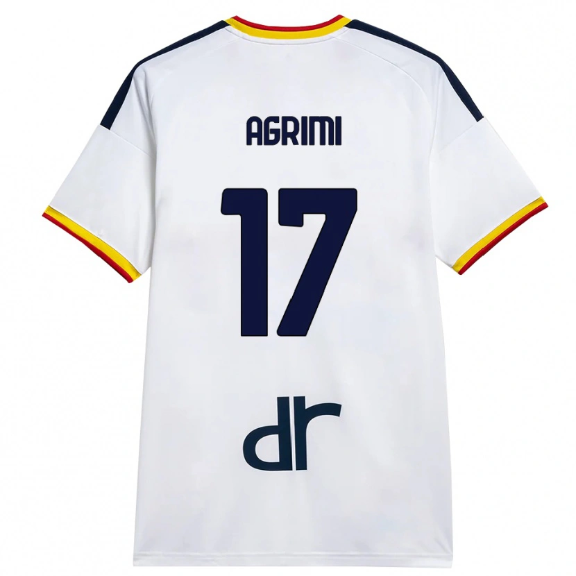 Danxen Niño Camiseta Matteo Agrimi #17 Blanco Amarillo Rojo 2ª Equipación 2026/27 La Camisa