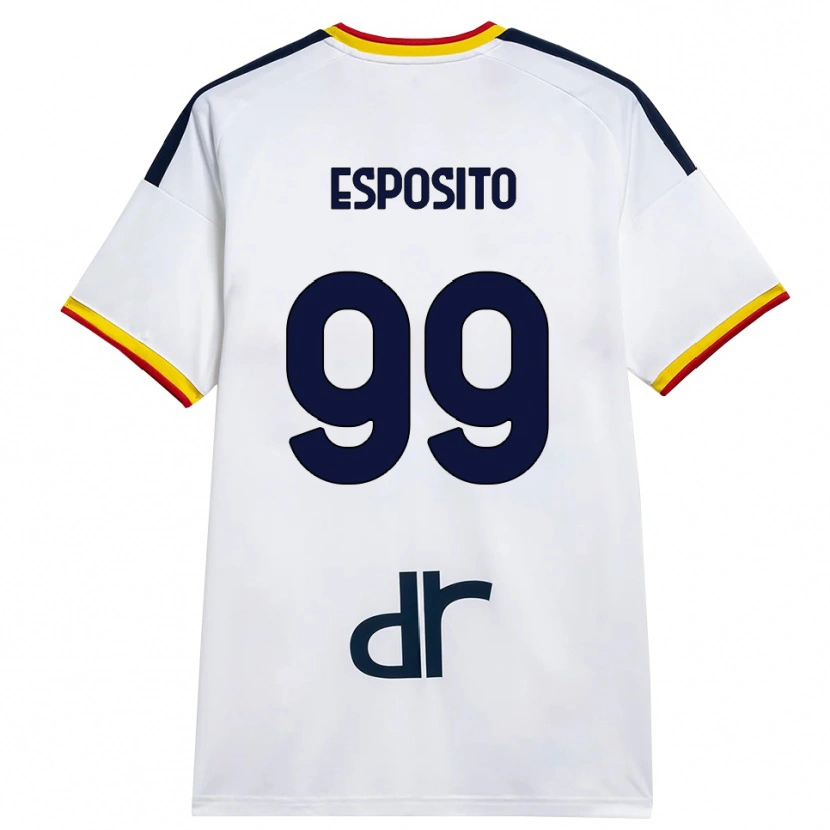 Danxen Niño Camiseta Pasquale Esposito #99 Blanco Amarillo Rojo 2ª Equipación 2026/27 La Camisa