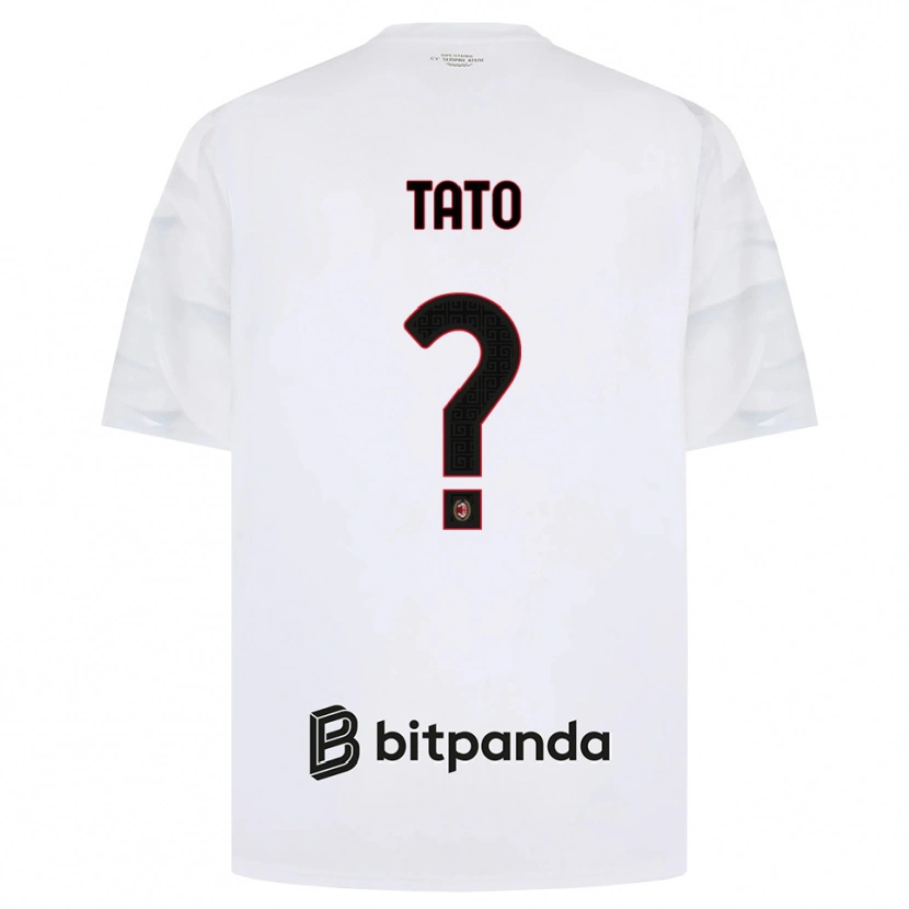 Danxen Niño Camiseta Adrien Tato #0 Blanco Rojo Negro 2ª Equipación 2026/27 La Camisa