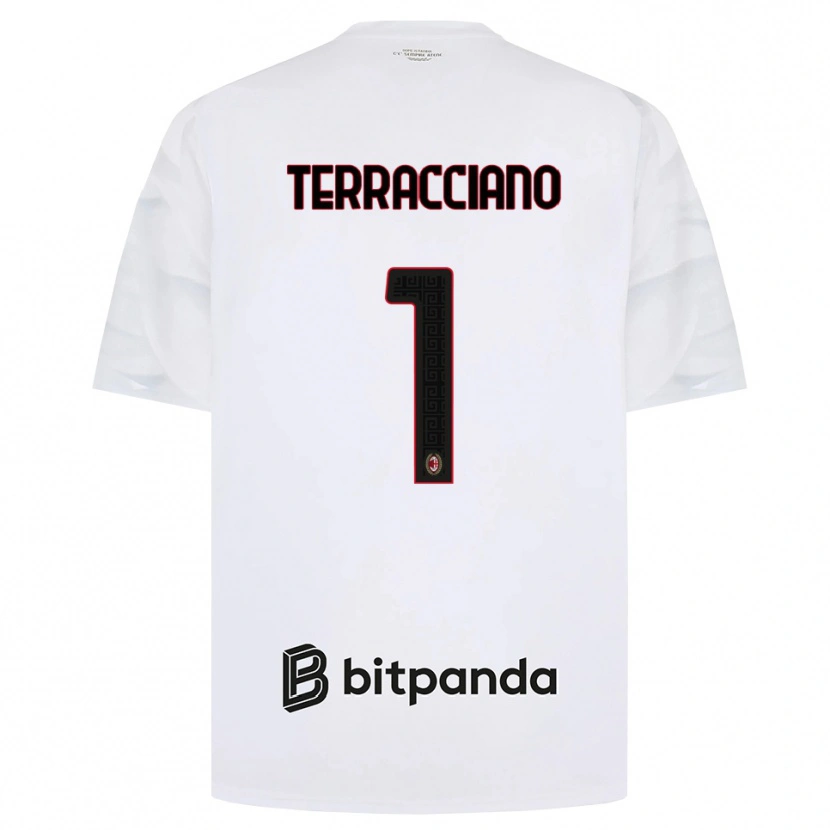 Danxen Niño Camiseta Pietro Terracciano #1 Blanco Rojo Negro 2ª Equipación 2026/27 La Camisa