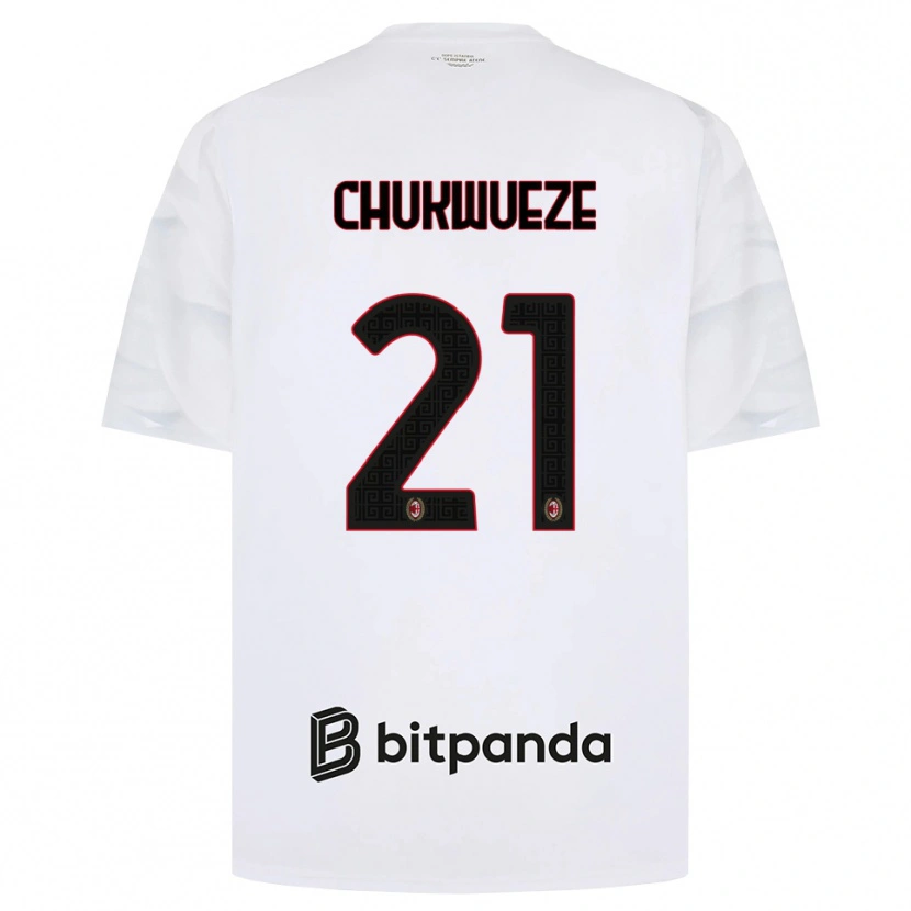 Danxen Niño Camiseta Samuel Chukwueze #21 Blanco Rojo Negro 2ª Equipación 2026/27 La Camisa