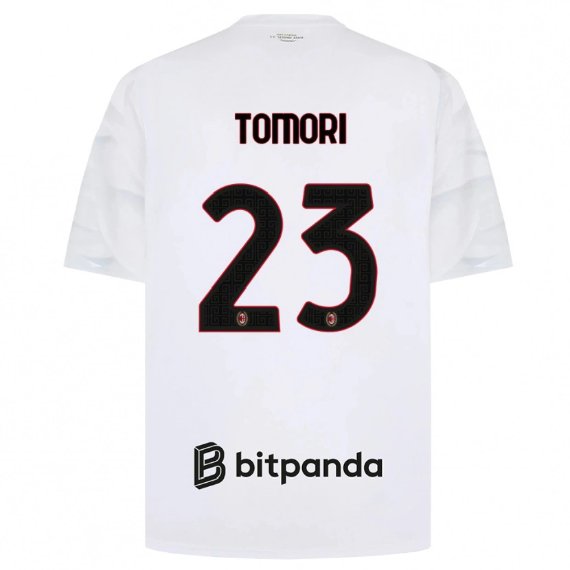 Danxen Niño Camiseta Fikayo Tomori #23 Blanco Rojo Negro 2ª Equipación 2026/27 La Camisa