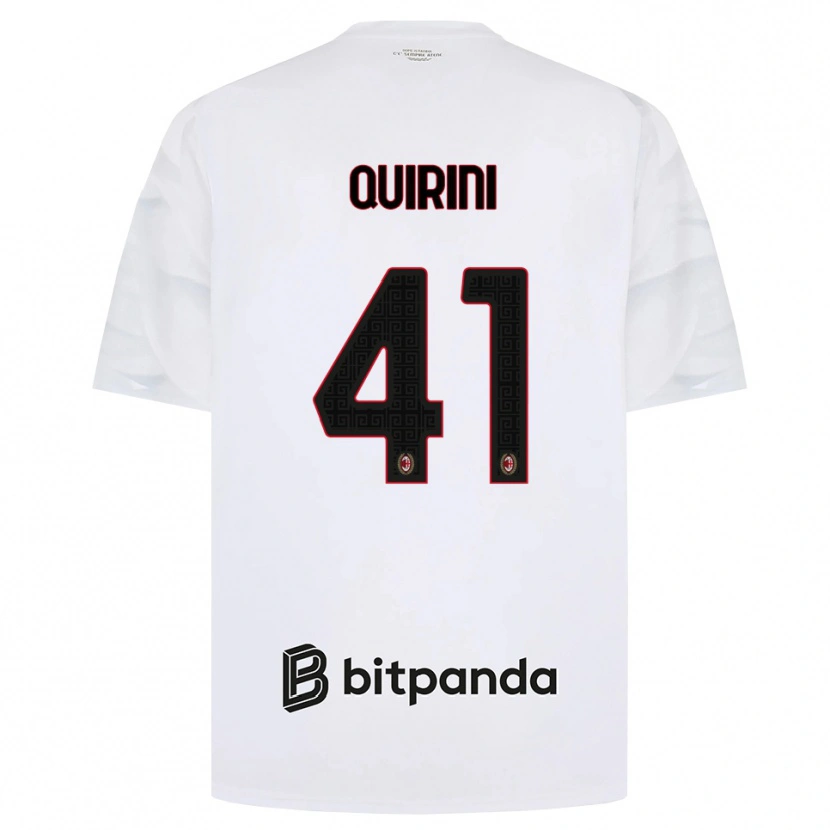 Danxen Niño Camiseta Ettore Quirini #41 Blanco Rojo Negro 2ª Equipación 2026/27 La Camisa
