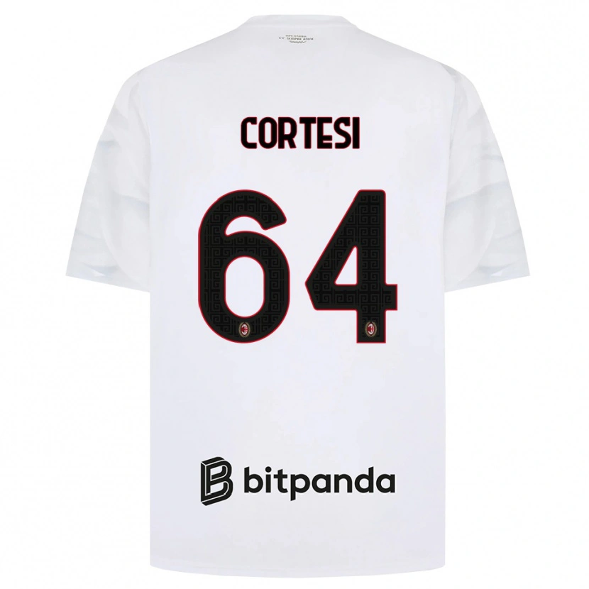 Danxen Niño Camiseta Selena Cortesi #64 Blanco Rojo Negro 2ª Equipación 2026/27 La Camisa