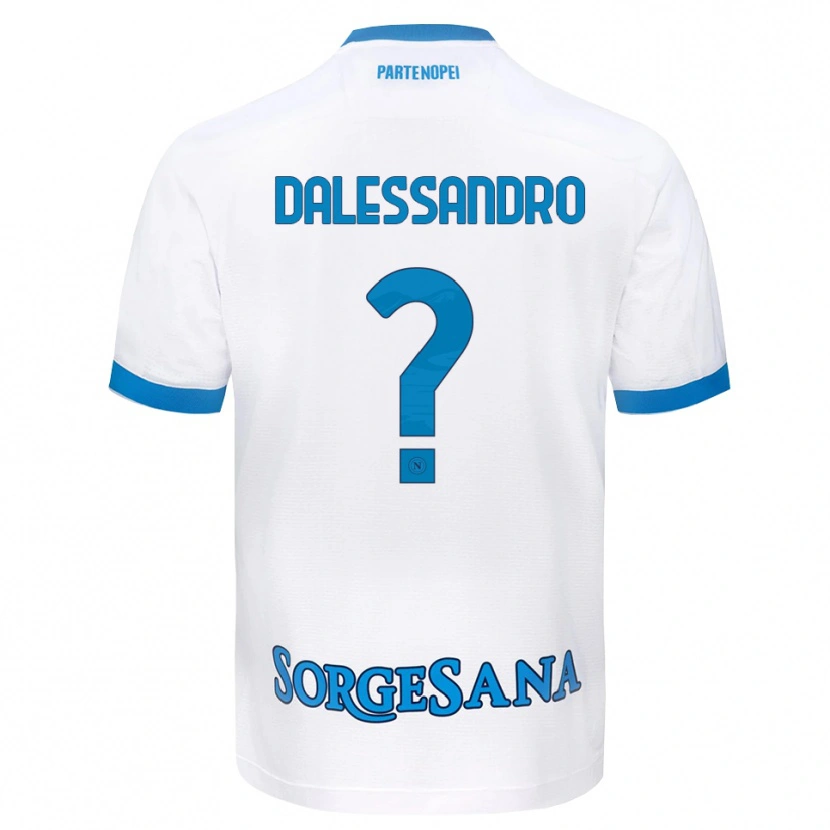 Danxen Niño Camiseta Nicola Dalessandro #0 Blanco Azul Cielo 2ª Equipación 2026/27 La Camisa
