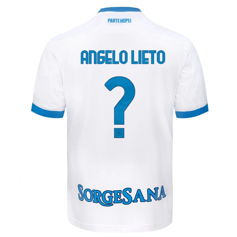 Danxen Niño Camiseta Angelo Lieto #0 Blanco Azul Cielo 2ª Equipación 2026/27 La Camisa