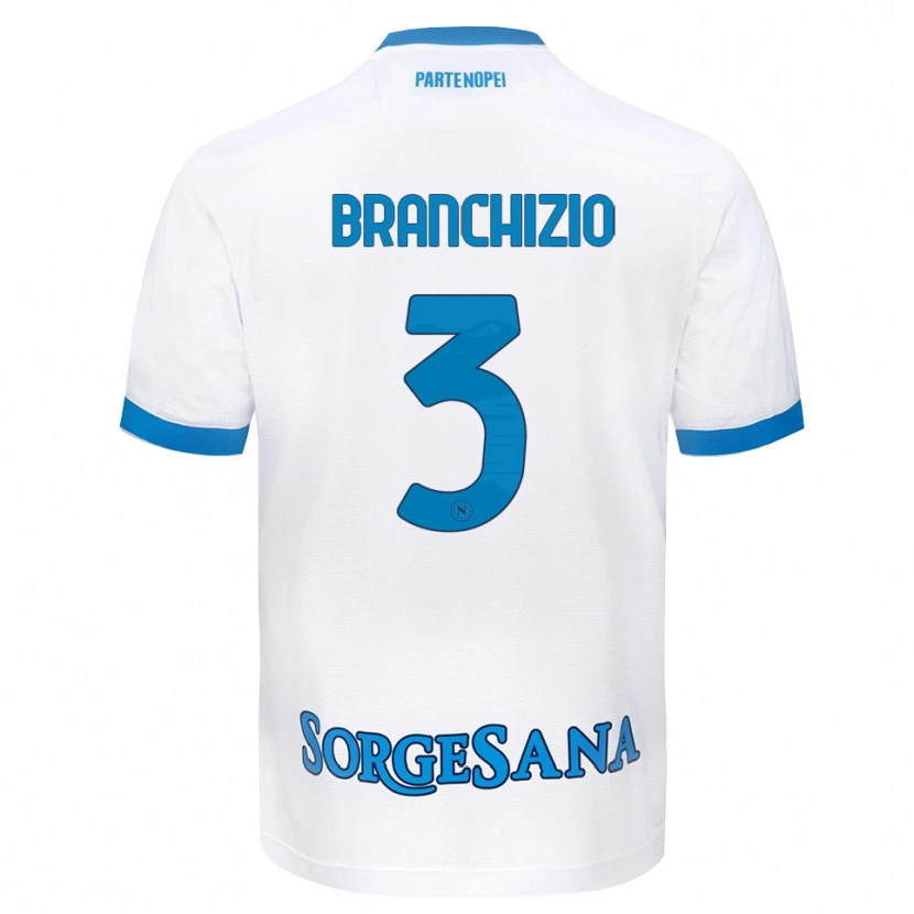 Danxen Niño Camiseta Agostino Branchizio #3 Blanco Azul Cielo 2ª Equipación 2026/27 La Camisa