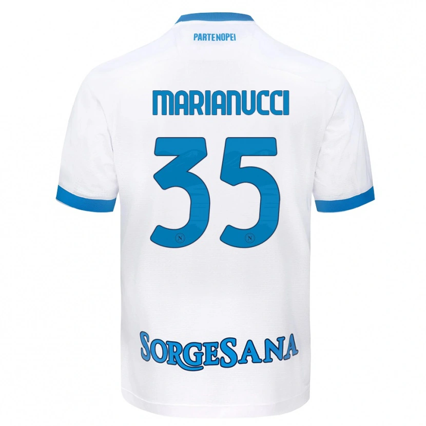 Danxen Niño Camiseta Luca Marianucci #35 Blanco Azul Cielo 2ª Equipación 2026/27 La Camisa