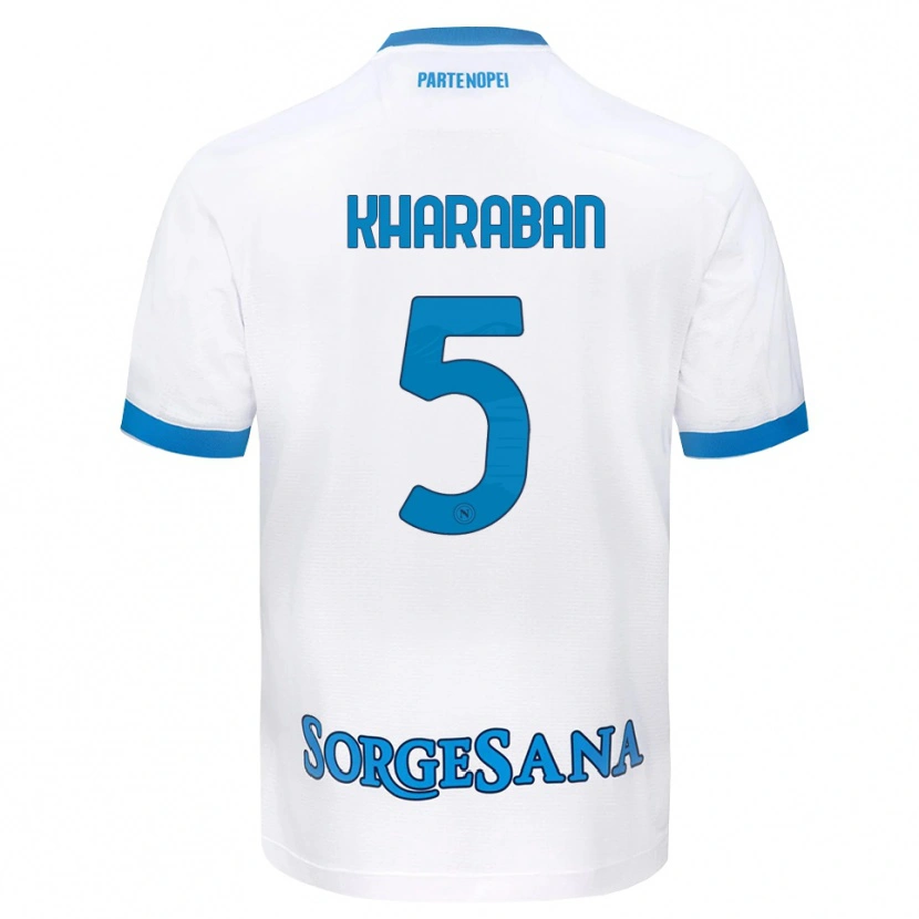 Danxen Niño Camiseta Vitaliy Kharaban #5 Blanco Azul Cielo 2ª Equipación 2026/27 La Camisa