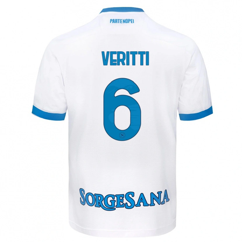 Danxen Niño Camiseta Federica Veritti #6 Blanco Azul Cielo 2ª Equipación 2026/27 La Camisa