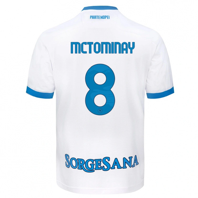 Danxen Niño Camiseta Scott Mctominay #8 Blanco Azul Cielo 2ª Equipación 2026/27 La Camisa