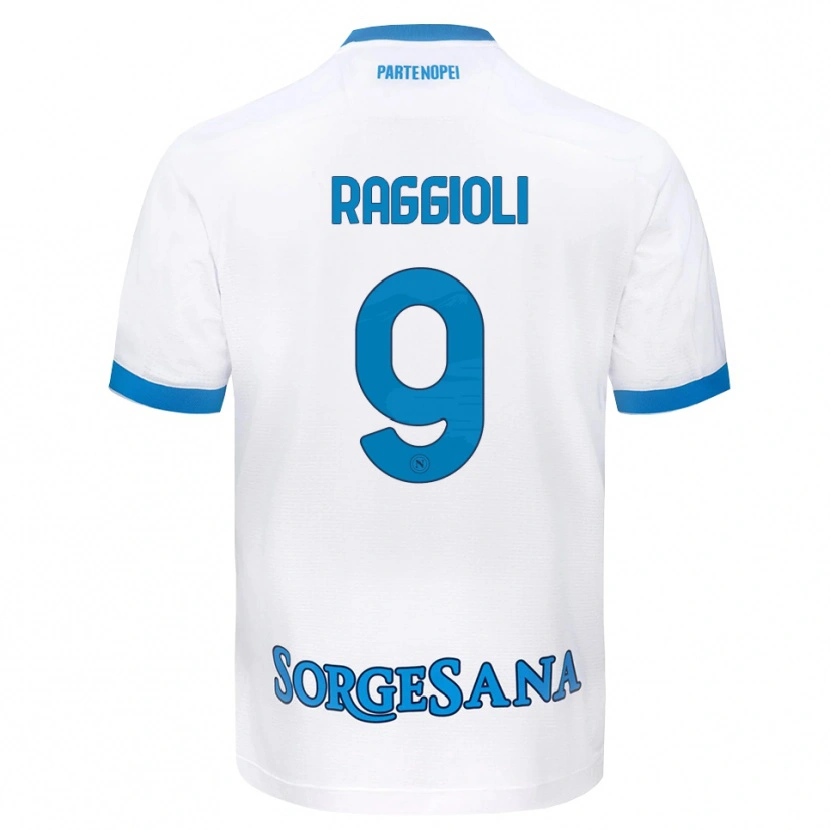 Danxen Niño Camiseta Christian Raggioli #9 Blanco Azul Cielo 2ª Equipación 2026/27 La Camisa