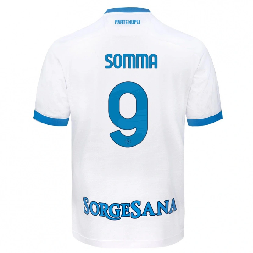 Danxen Niño Camiseta Stanislao Somma #9 Blanco Azul Cielo 2ª Equipación 2026/27 La Camisa